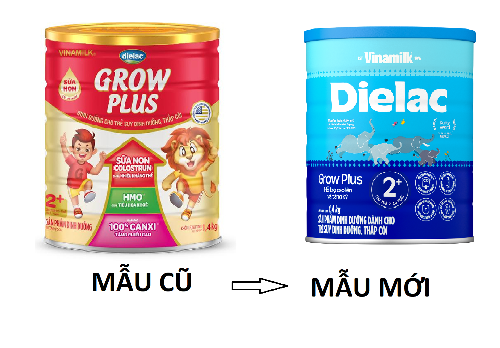 Sữa Bột Vinamilk Dielac Grow Plus 2+ (1500g / Hộp Thiếc)