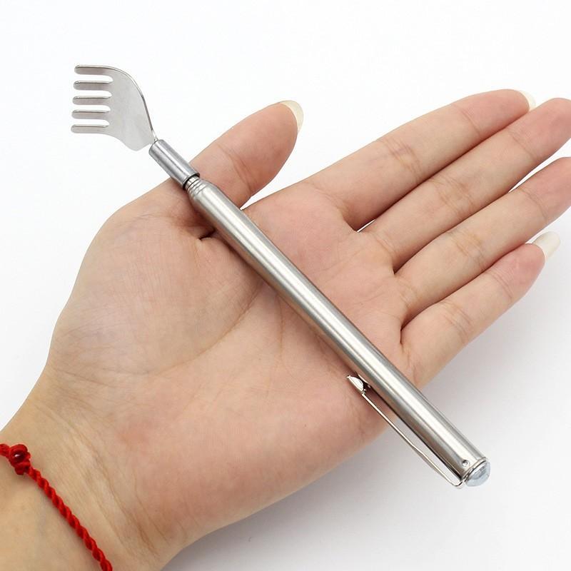 (Xả Rẻ Lấy 5*) Cây gãi lưng inox tùy chỉnh rút gọn chiều dài 52cm gãi ngứa hình bàn tay loại tốt (có hàng sẵn) Loại Xịn