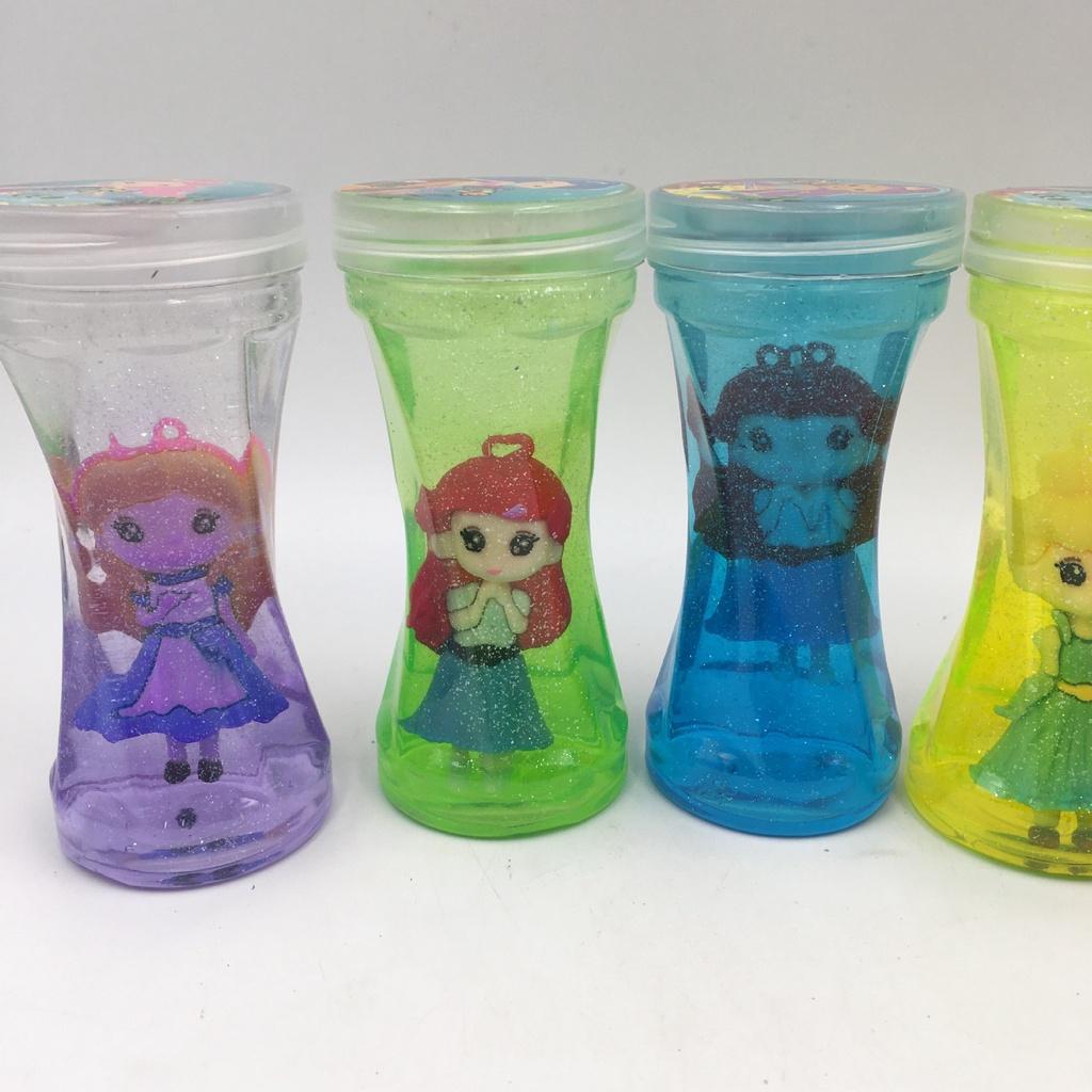 Slime dạng xoắn charm công chúa búp bê 9 màu cực đẹp Đồ chơi hũ slam chất nhờn ma quái squishy