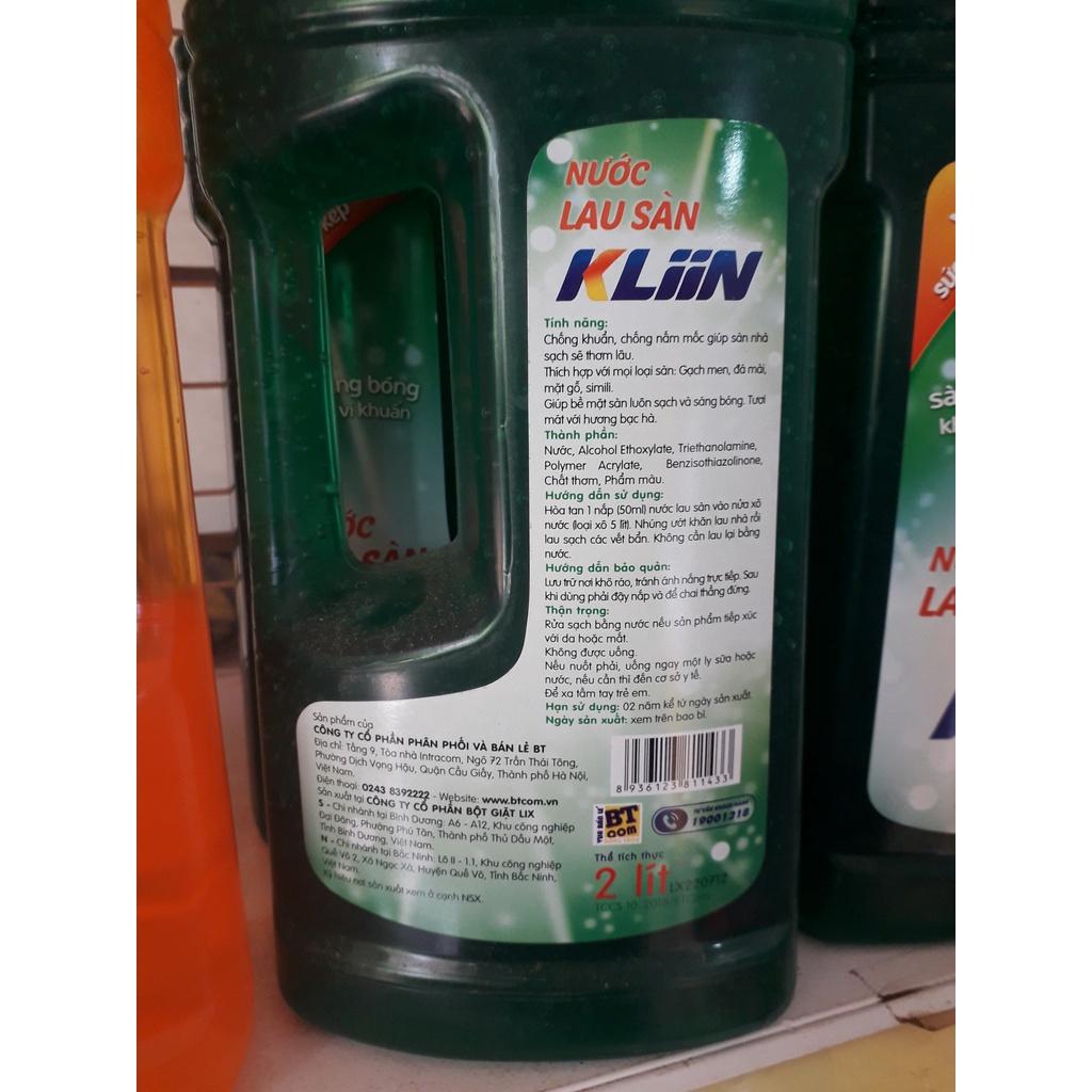 NƯỚC LAU SÀN KLIIN HƯƠNG BẠC HÀ can lớn 2 lít