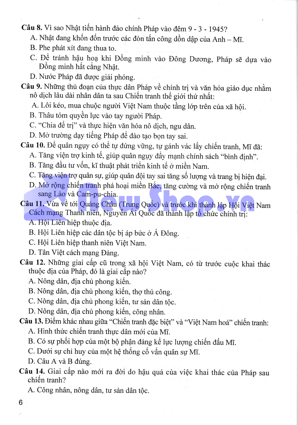 Luyện Thi THPT Quốc Gia - Bộ Đề Trắc Nghiệm Lịch Sử 12