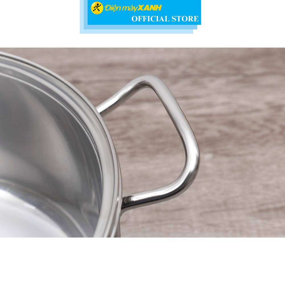 Nồi inox 5 đáy nắp kính 24 cm Fivestar N24-5DG 304 - Hàng Chính Hãng