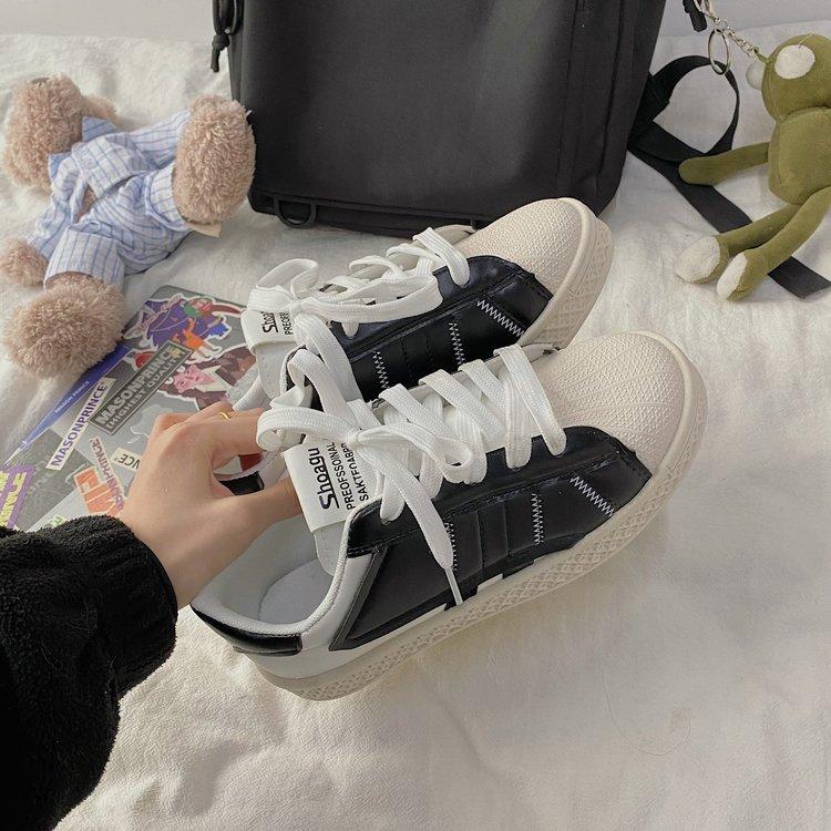 Giày Thể Thao Bằng Da Pu Thời Trang Hàn Quốc Dành Cho Bạn Nữ