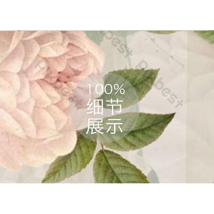 Tranh dán tường Bức tường hoa hồng cổ điển, tranh dán tường 3d hiện đại MS1323156