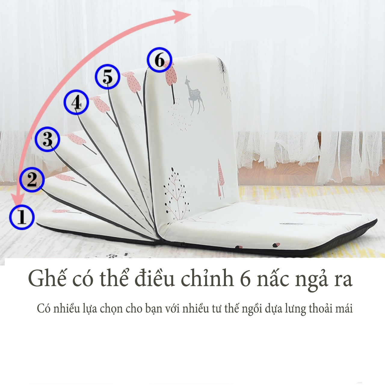 Ghế bệt tựa lưng tatami D708