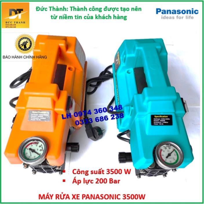 Máy rửa xe PANASONIC màu xanh. Bảo hành chính hãng