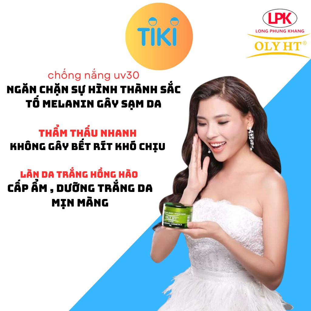 Kem Body Dưỡng Trắng Da Toàn Thân Chống Nắng VIP Nhau Thai Cừu OLY HT Chính Hãng 150G