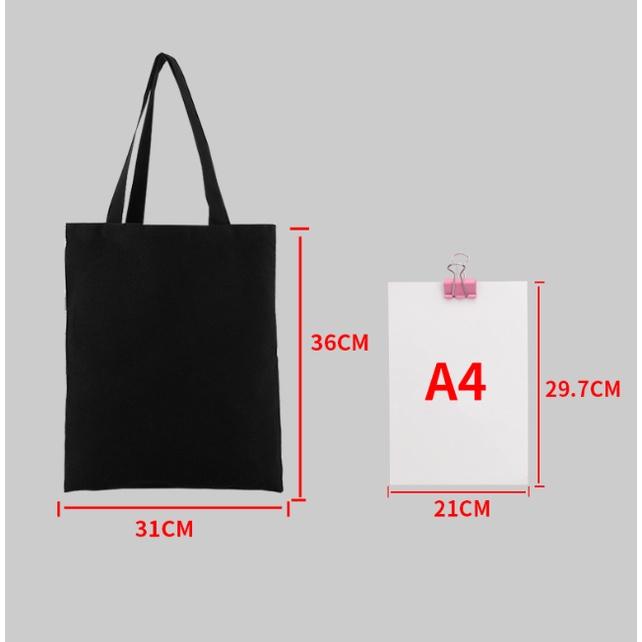 Túi vải bố, Canvas trơn lựa theo phân loại từng màu có mẫu túi khóa kéo có mẫu