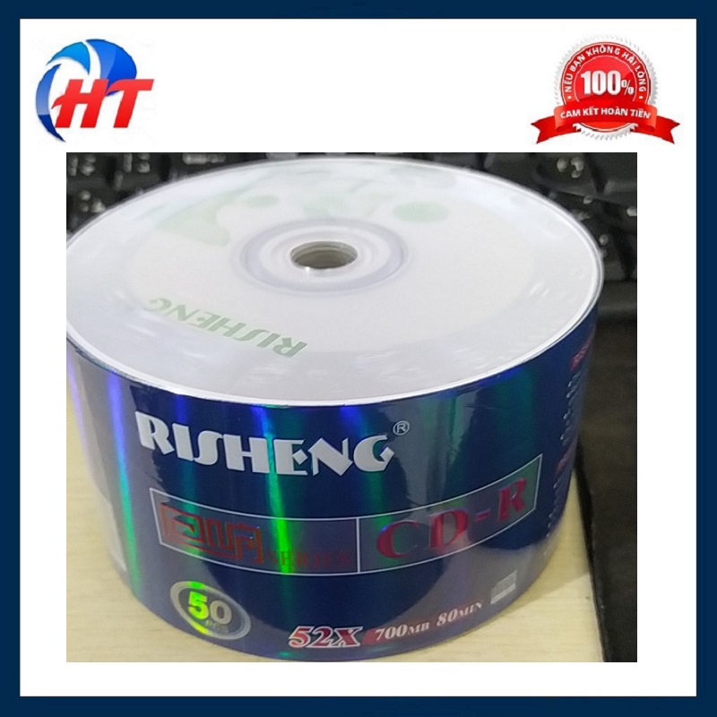 Đĩa trắng, Đĩa CD trắng Risheng hộp 50 cái dung lượng 700mb - HT - HÀNG CHÍNH HÃNG