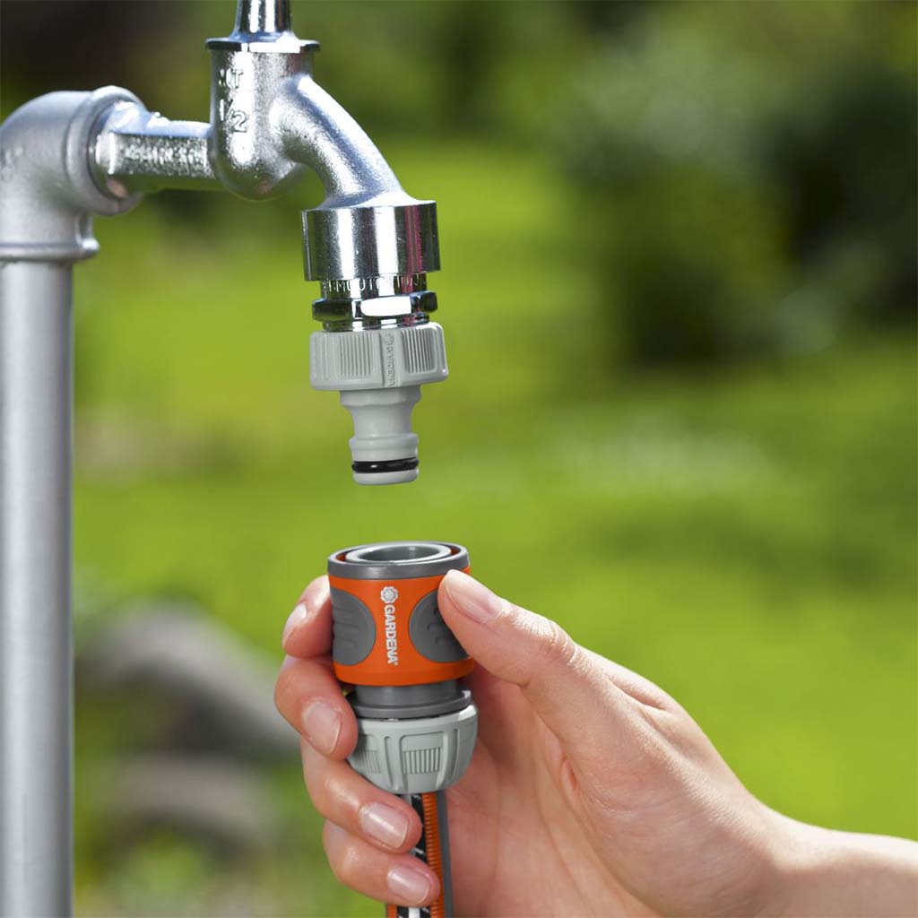 Cút nối nhanh ống nước 13mm 1/2inch Gardena 18215-50