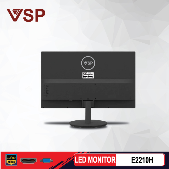 Màn hình máy tính 22inch VSP E2210H (22&quot; FHD, HDMI+VGA 75Hz) - Hàng chính hãng TECH VISION phân phối