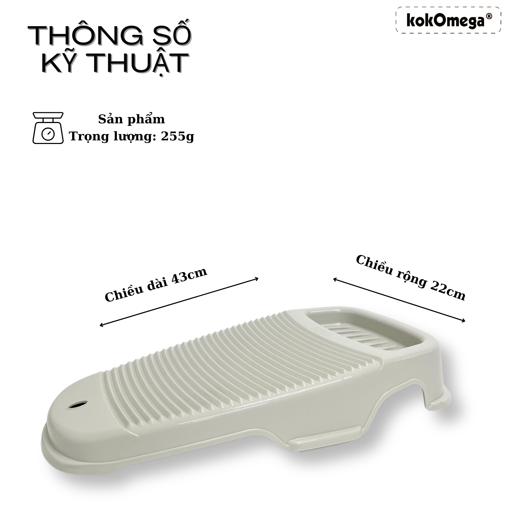 Bàn Chà Toilet , Bàn Giặt Tay Chống Trơn Trượt Bằng Nhựa Có Hộp Xà Phòng kokOmgea Hàn Quốc ( AJ-0790)
