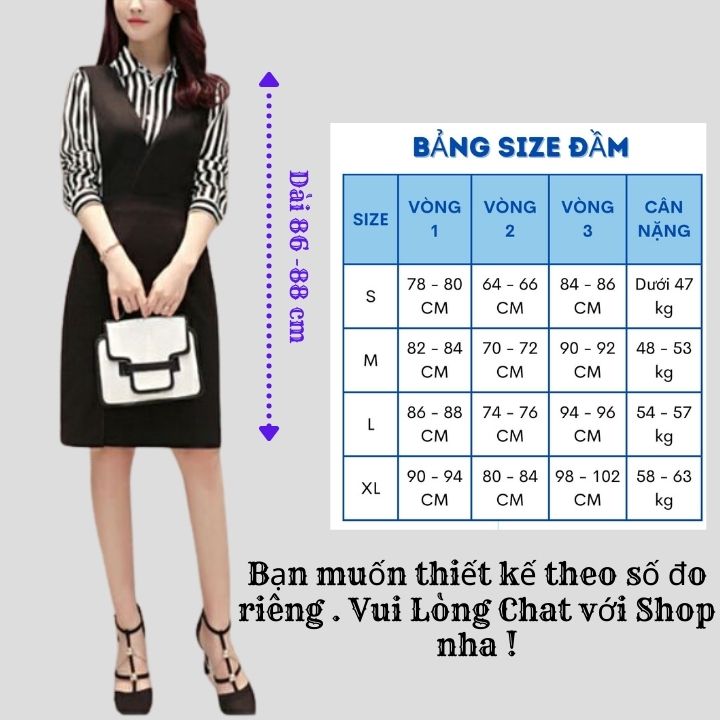 Yếm Váy Nữ New Design Thiết Kế Váy Xẻ Đùi , Có Size Màu Đen ,Dài Qua Gối Phong Cách Hàn Quốc Trẻ Trung New Design CV0041