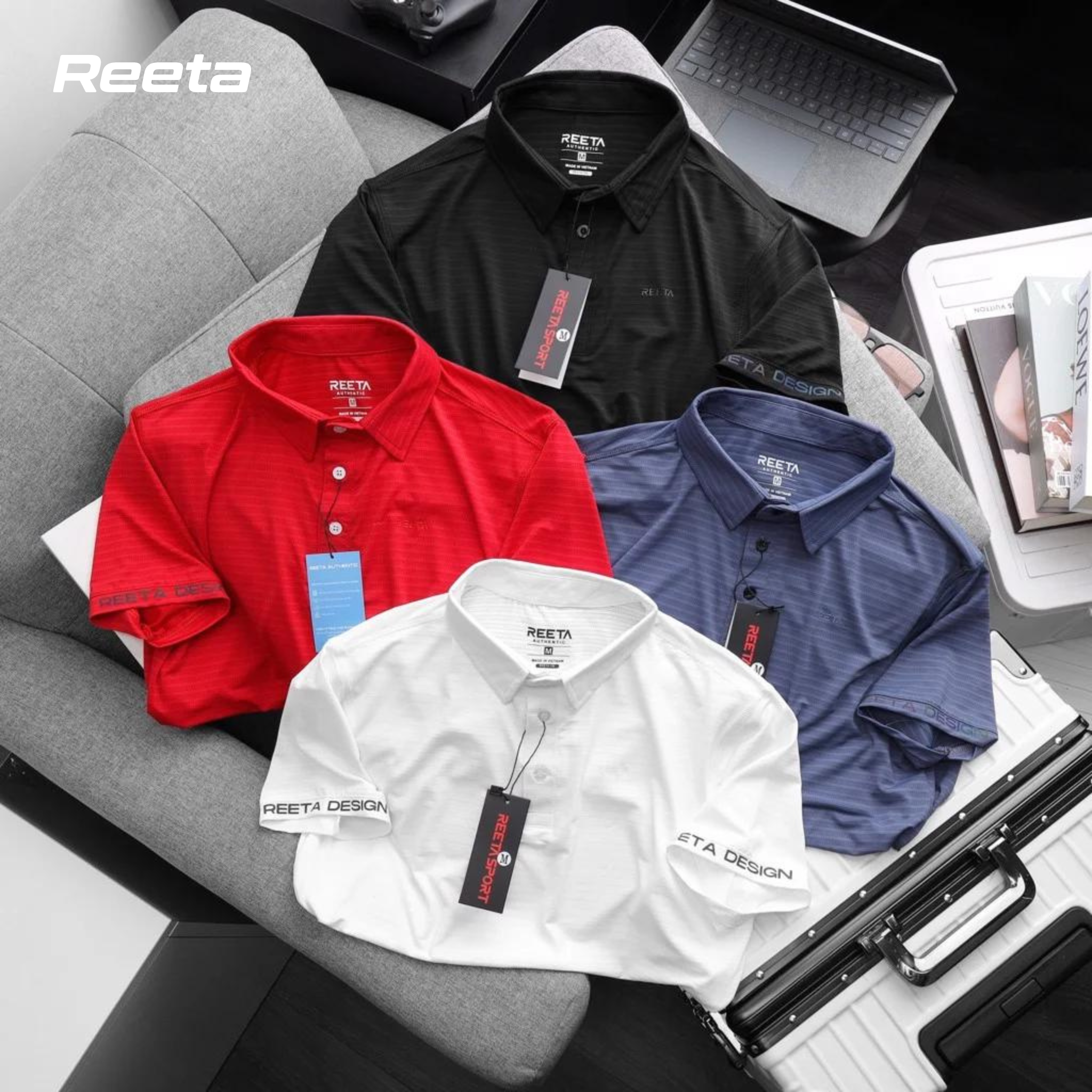 Áo Polo Nam vải thun cao cấp Reeta, ngắn tay cực sang trọng phong cách trẻ trung và năng động - A1830