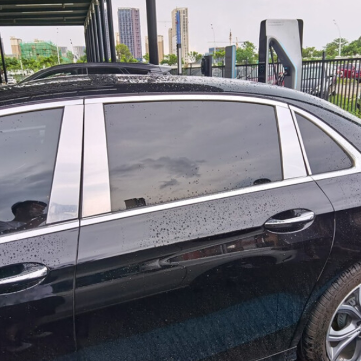 Bộ 4 thanh nẹp inox cột B cánh cửa xe ô tô Maybach, Mercedes dòng S-Class đời từ 2014-2020