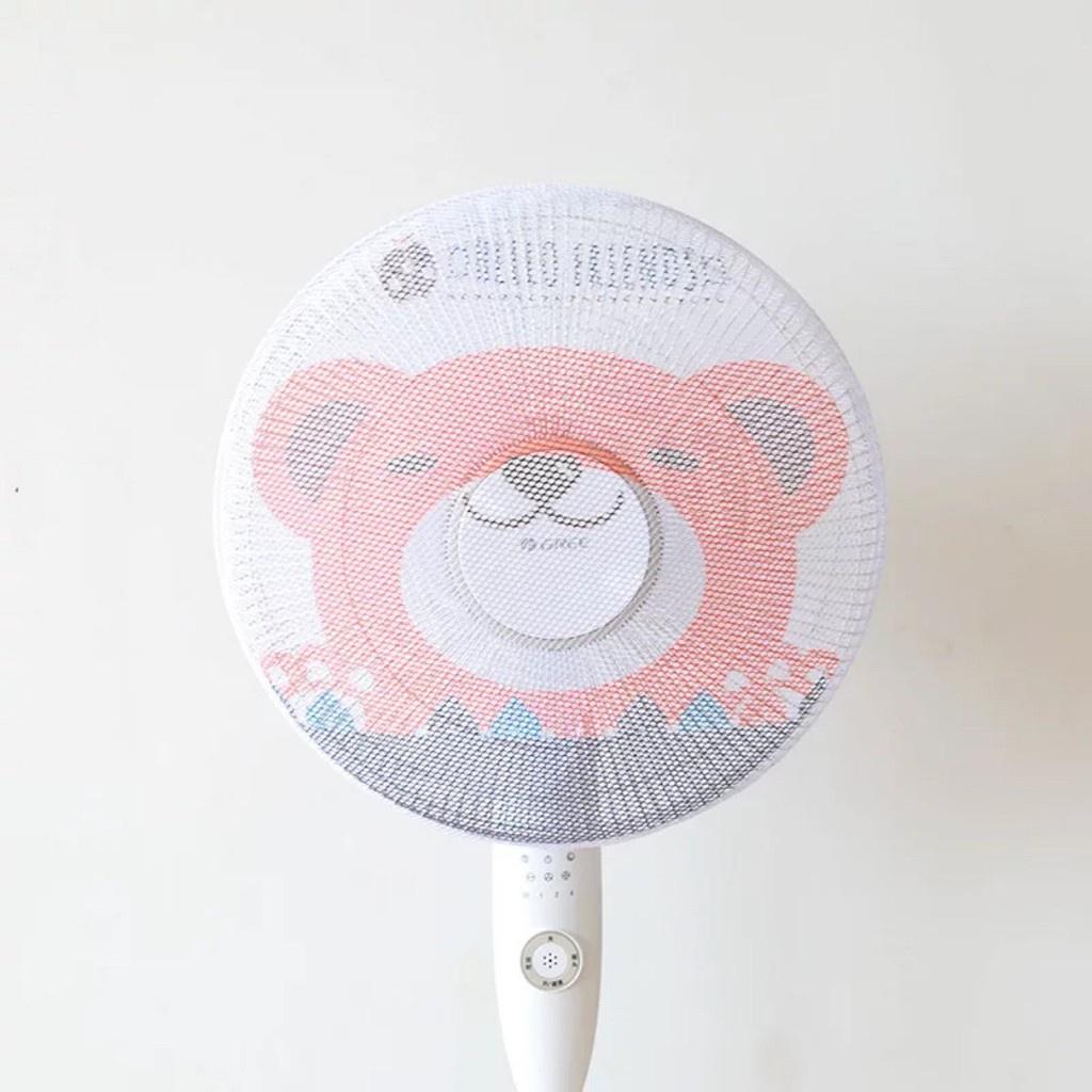 Lưới bọc quạt an toàn cho bé hình hoạt hình dễ thương - loại to trùm kín quạt 88057 SHIPNHANH88