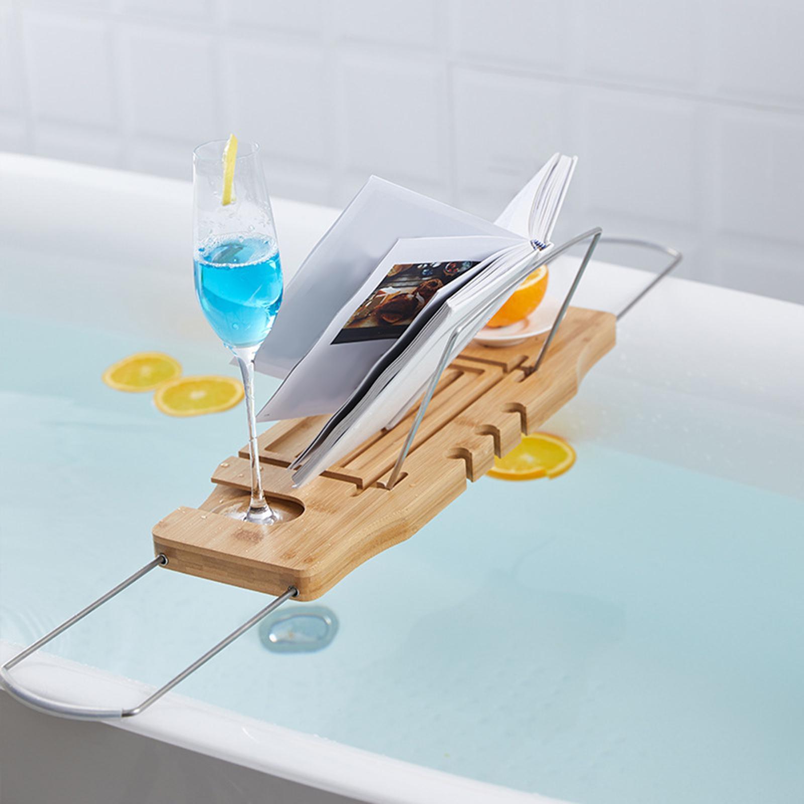Expandable Bathtub Caddy Organizer Shelf Organizer Luxury for Tubs Salon