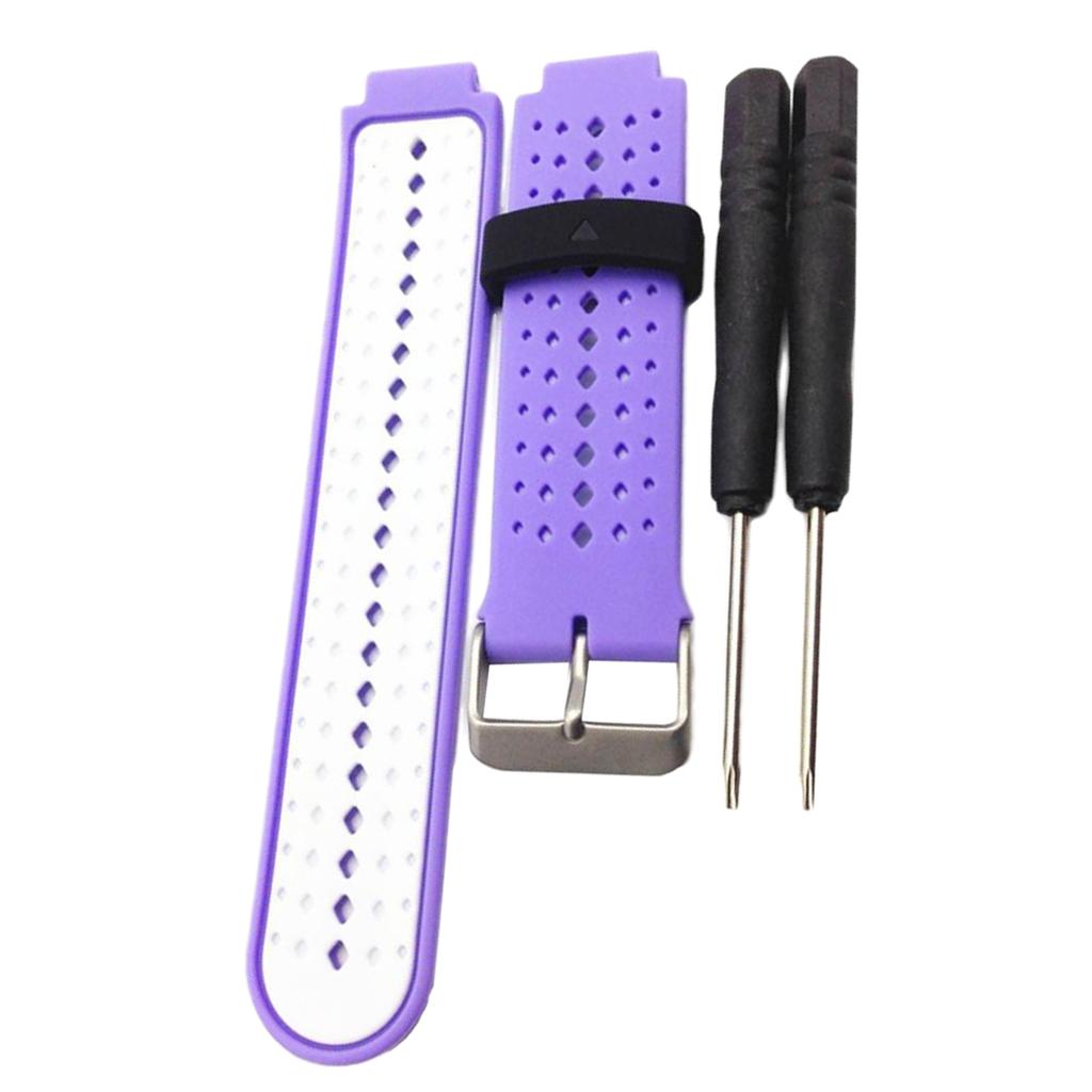 Replacement Silicone Bands With 2PCS Pin Removal Tools For Garmin Forerunner 220/230/235/620/630