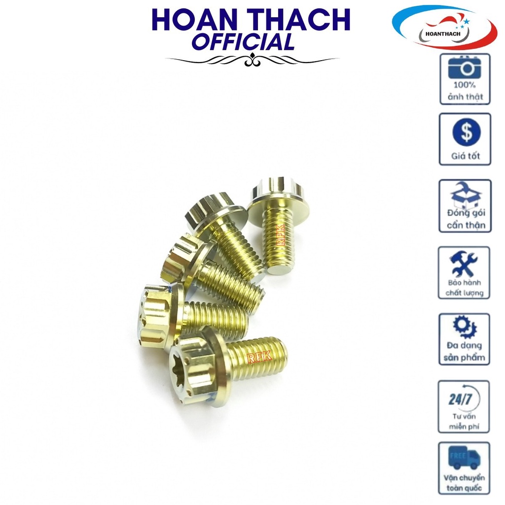 Ốc 8L10 Titan Vàng Đầu Salaya dùng cho nhiều dòng xe HOANTHACH SP017499 (giá 1 con)