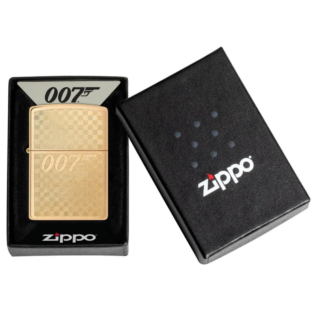 Bật Lửa Zippo Chính Hãng James Bond 007 Textured Design - Zippo Mỹ Khắc Logo Điệp Viên Cao Cấp