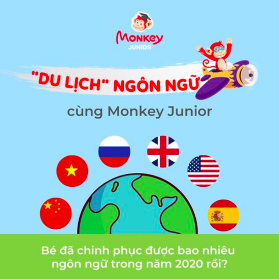 Hình ảnh Monkey junior (Mã Giấy) Phần mềm học tiếng Anh cho bé 0 - 10 tuổi trên (Trọn đời, 4 năm, 2 năm, 1 năm)