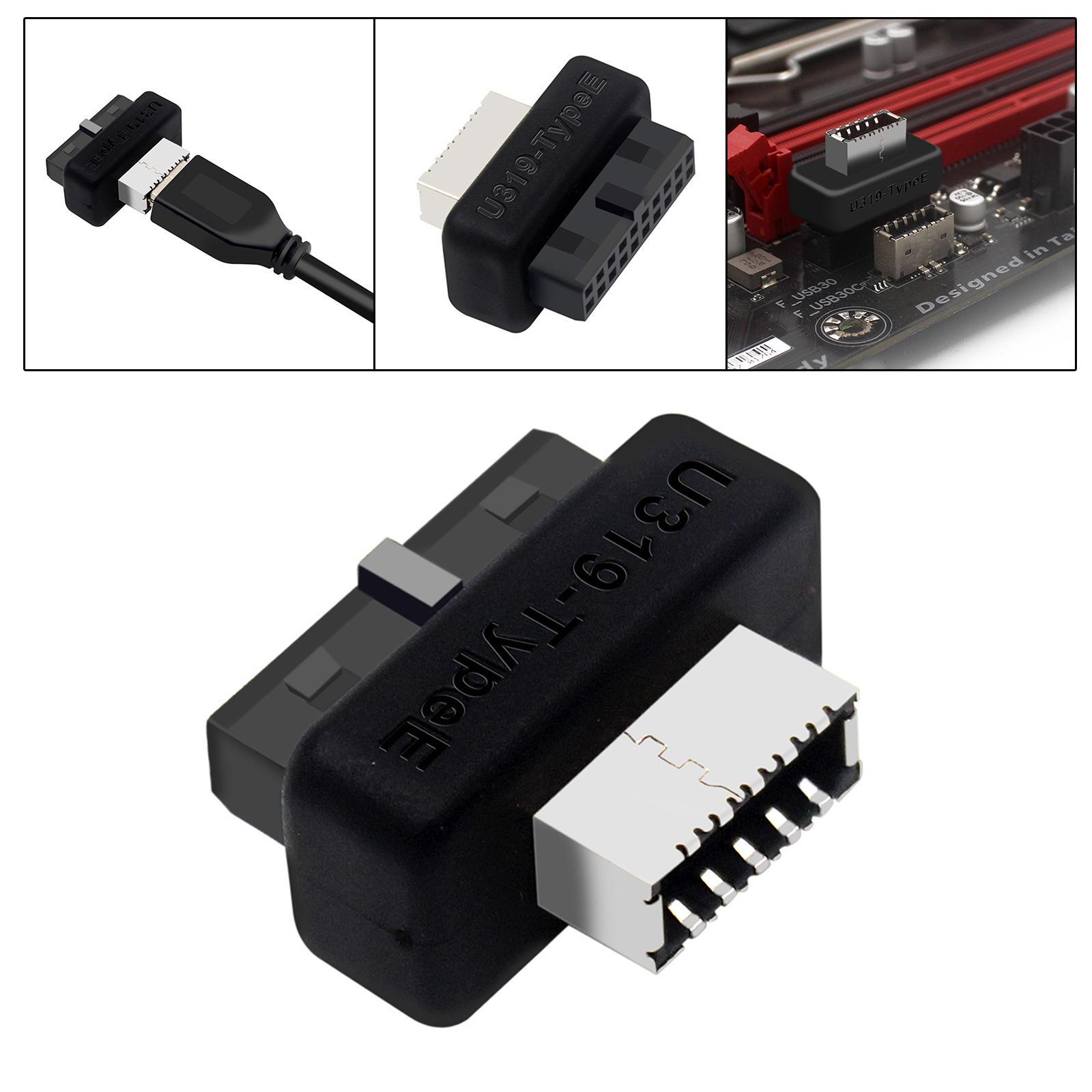 USB Front Panel Adapter, USB 3.1 Type E Key A to USB 3.0 20Pin Header Converter, Durable USB 3.1 3.2 Type -pin A Key Front Panel Adapter
