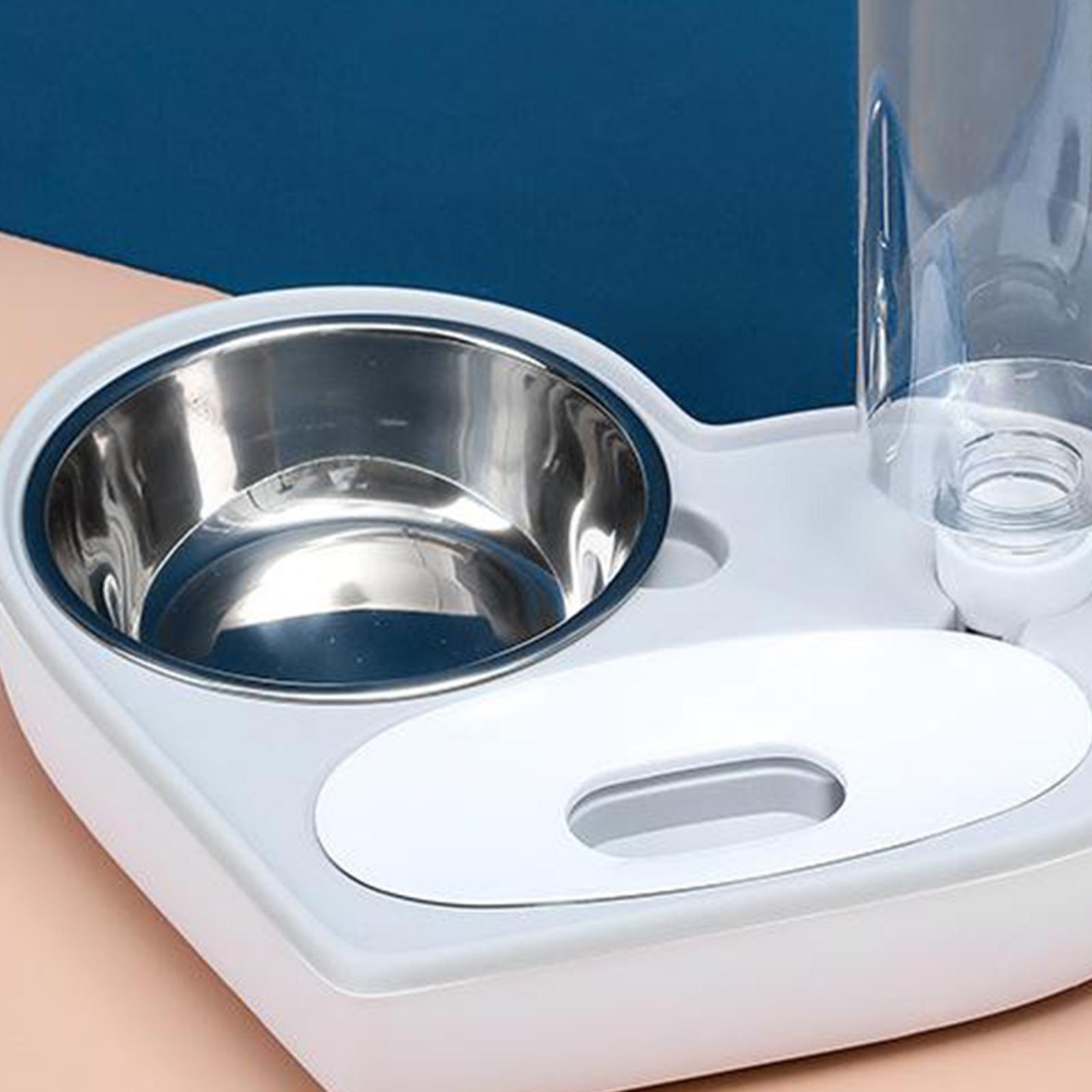 Automatic Pet Cat Dog Food and Water Bowl Set Water Food Dispenser