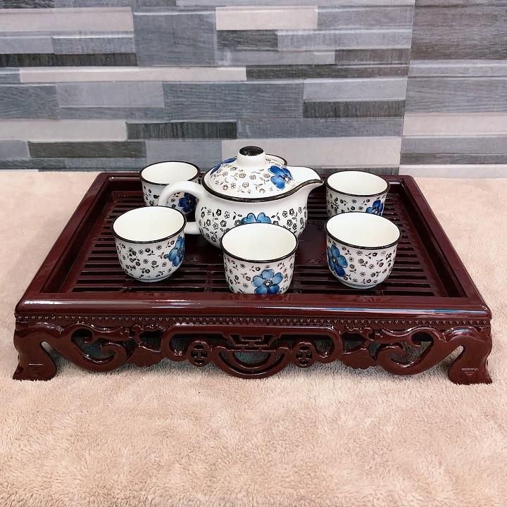 Khay trà giả gỗ chữ nhật sang trọng kiểu dáng mới cho mọi nhà