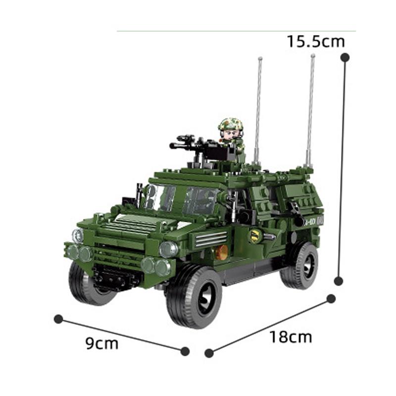 Đồ chơi Lắp ráp Humvee Quân sự, Kazi 84070 Jeep Car, Xếp hình thông minh, Mô hình quân sự