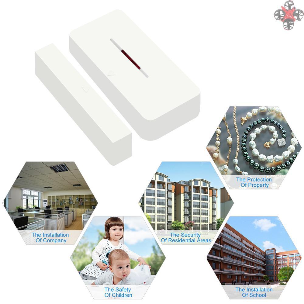 CTOY 5PCS SONOFF DW1 Sensor 433Mhz Door Window Alarm Sensor Wireless Automation Anti-Theft Alarm Compatible With RF Bridge For Smart Home Security Alarm System