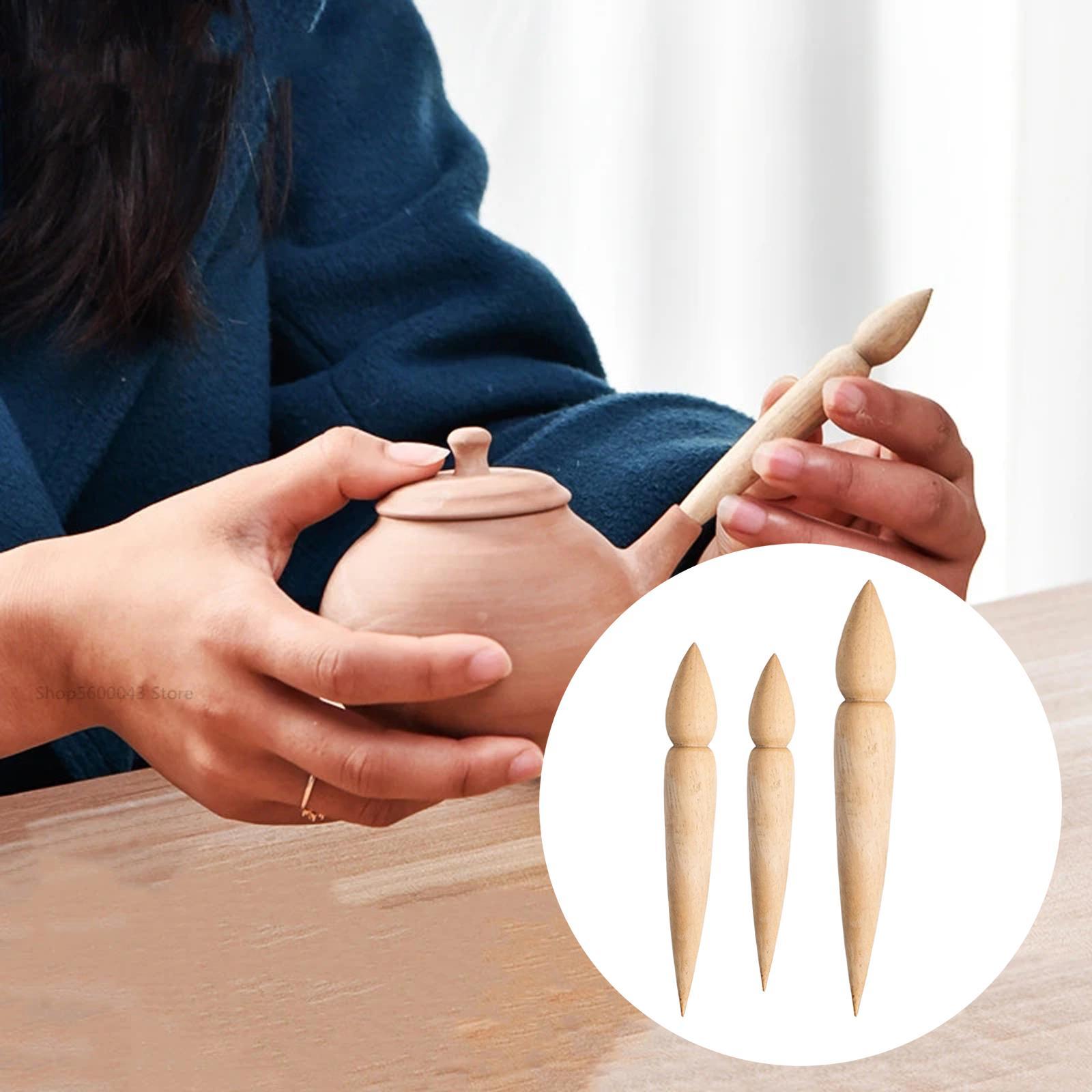 Wooden Punch Artworks Modeling Tool Pot Making Pottery Teapot Spout Maker for Kid Adults