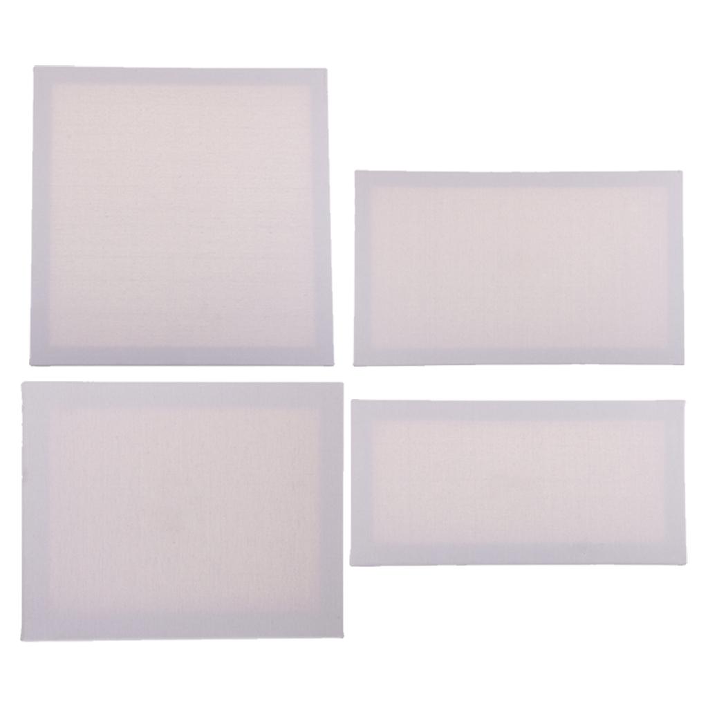 4 Vải Bảng Bảng Trắng Trơn Nghệ Sĩ Trống Cotton Co Giãn Vải Ban Cho Nghệ Thuật Tinh Dầu Acrylic Tranh (30X50 Cm,