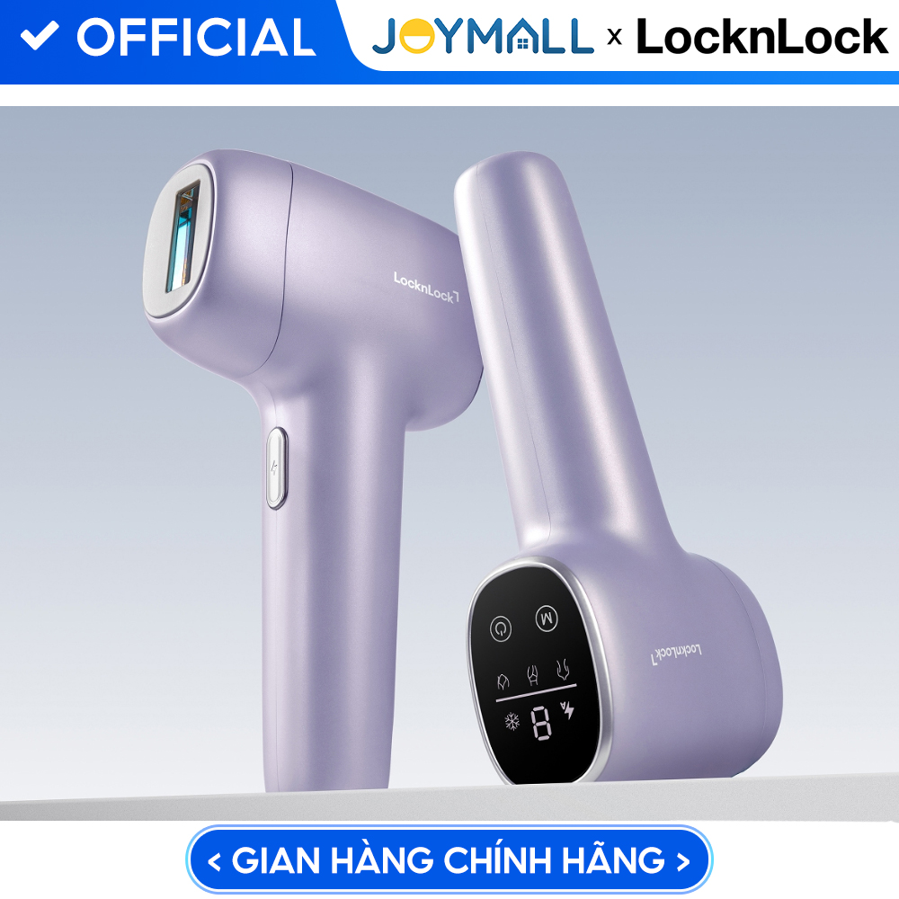 Máy Triệt Lông LocknLock IPL 9 mức nhiệt ENC311PUP, Công Nghệ Làm Lạnh Ice Cooling, Màu Tím - Hàng Chính Hãng - JoyMall