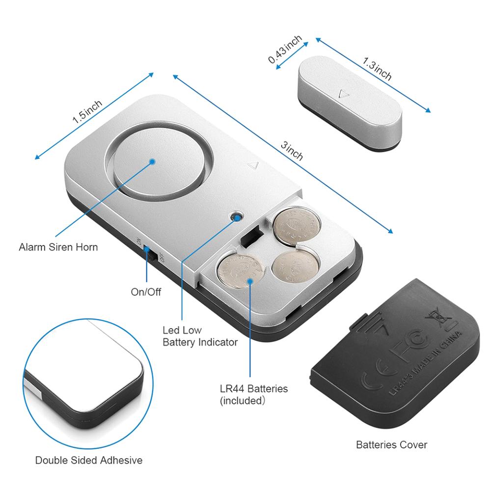 Door Window Alarm Sensor Wireless Door Sensor Anti-Theft Alarm Compatible With Alarm Host for Smart Home Automation Security Alarm System