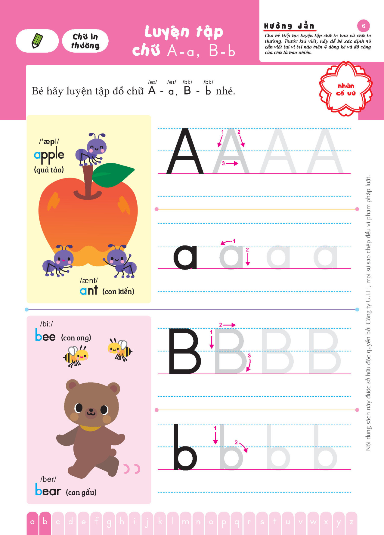 SÁCH TIẾNG ANH CHO TRẺ 4-6 TUỔI _ Chữ cái abc