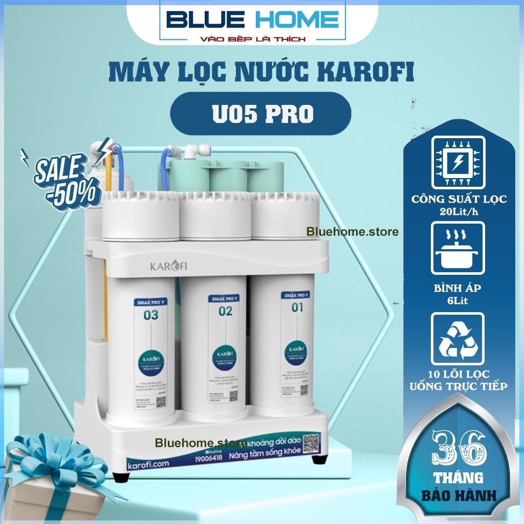 Máy Lọc Nước Để Gầm KAROFI KAQ-U05 PRO,10 Lõi Màng RO 100GPD Purifim sản xuất tại Mỹ, Hàng Chính Hãng