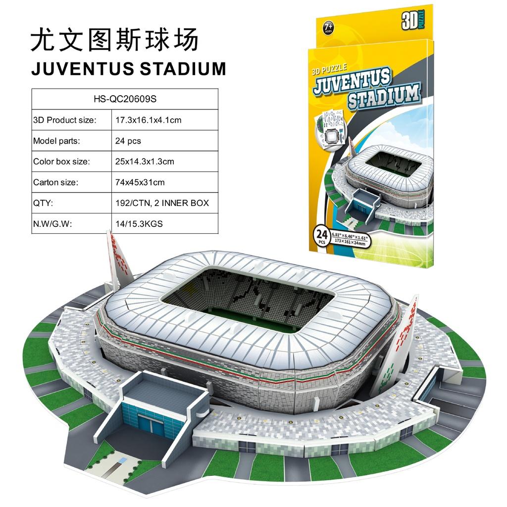 Mô hình sân vận động bóng đá SVĐ Juventus Stadium đồ chơi lắp ghép sân vận động bóng đá JUVE mô hình giấy 3D độc đáo