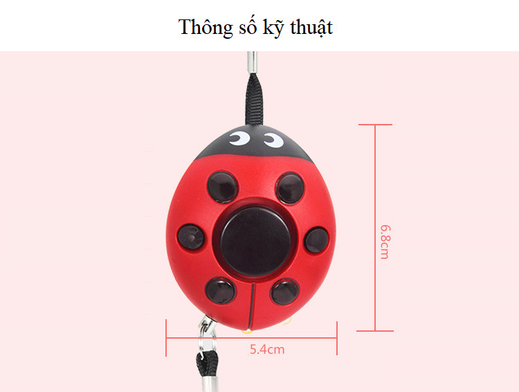 Móc khóa báo động chống trộm hình bọ cánh cứng (âm thanh báo động lớn, độ nhạy cao...) - Tặng kèm bộ 100 ngôi sao dán tường dạ quang