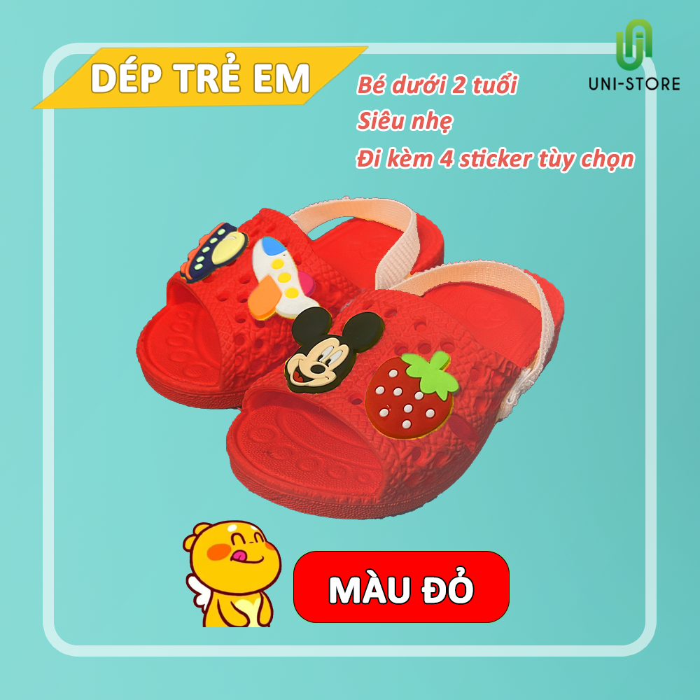 Dép tổ ong cho Bé (Dưới 2 tuổi) kèm Sticker vật liệu EVA cao cấp thân thiện môi trường, bền, nhẹ, chống trơn trượt