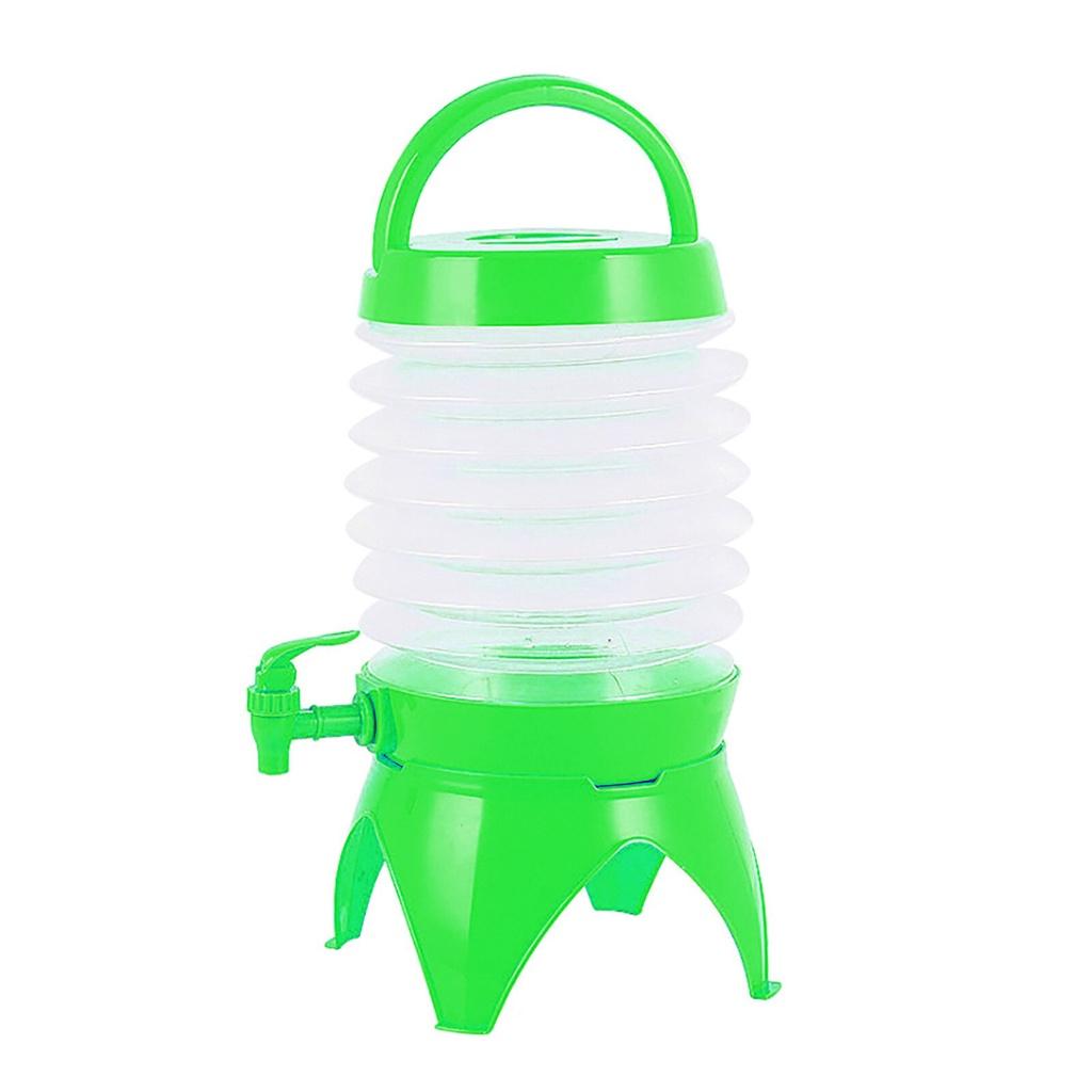 1PC Folding Water Bottle Outdoor Folding Bucket Camping Telescopic Car Storage Bucket With Faucet PE Water Storage Bucket