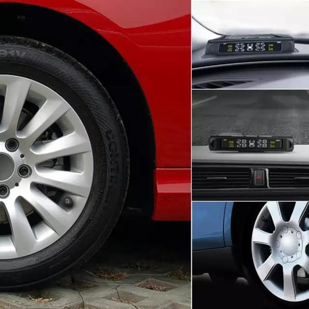Solar Car Tire Pressure Temperature Monitor Tyre Monitoring External Sensors