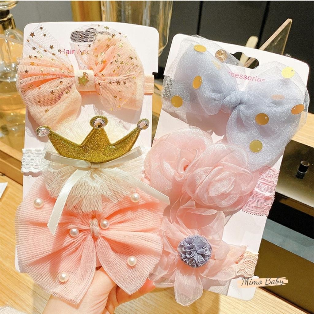 Set 3 băng đô cho bé - Voan 4 mẫu BD58 Mimo Baby