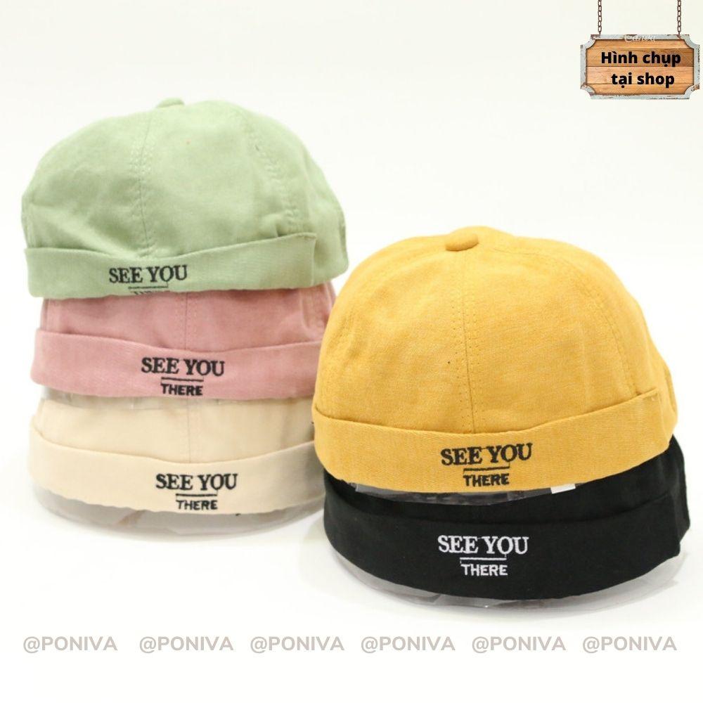 Nón Mũ Beanie vành tròn ️ Mũ tròn SEE YOU phong cách Hàn Quốc form Unisex nam nữ mẫu mới nhất 2022