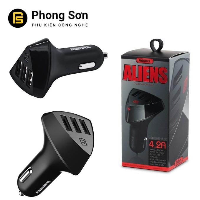 Tẩu sạc ô tô 3 USB Aliens Remax - Hàng Chính Hãng