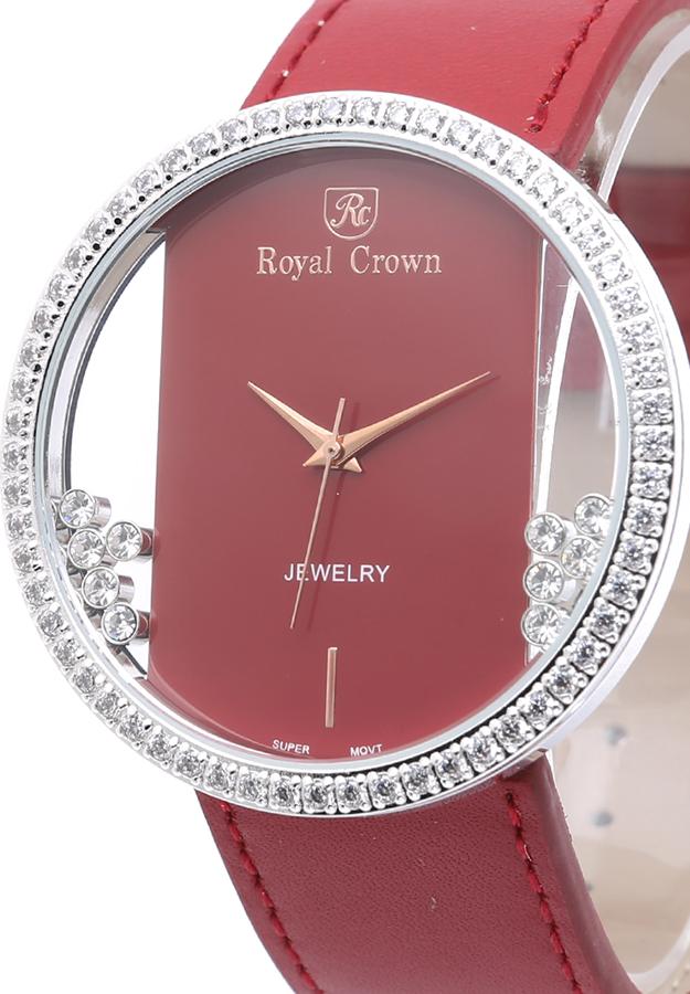 Đồng Hồ Nữ Dây Da Royal Crown 6110ST-R (36mm) - Đỏ