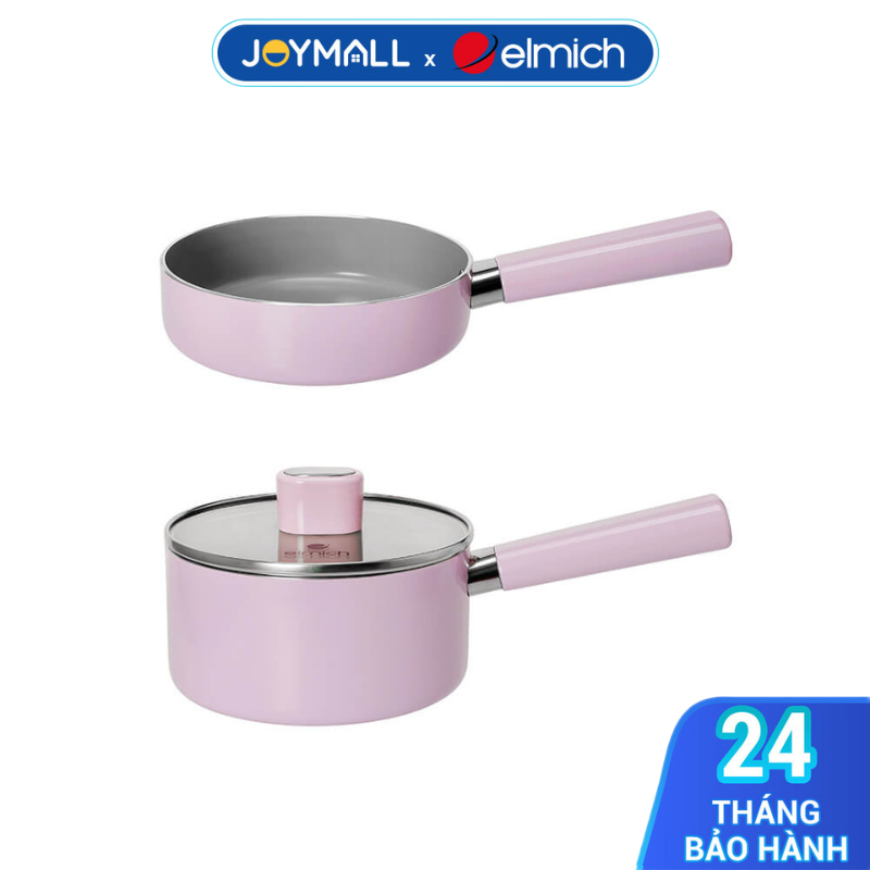 Bộ nồi chảo chống dính Baby full induction EL-5221LA16 size 16cm, Hàng chính hãng, đáy từ- JoyMall