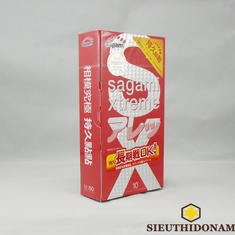 Bao Cao Su Sagami Kéo Dài Thời Gian Feel Long - Gai Nhỏ Li Ti - Không Mùi Cao Su - Che Tên Sản Phẩm