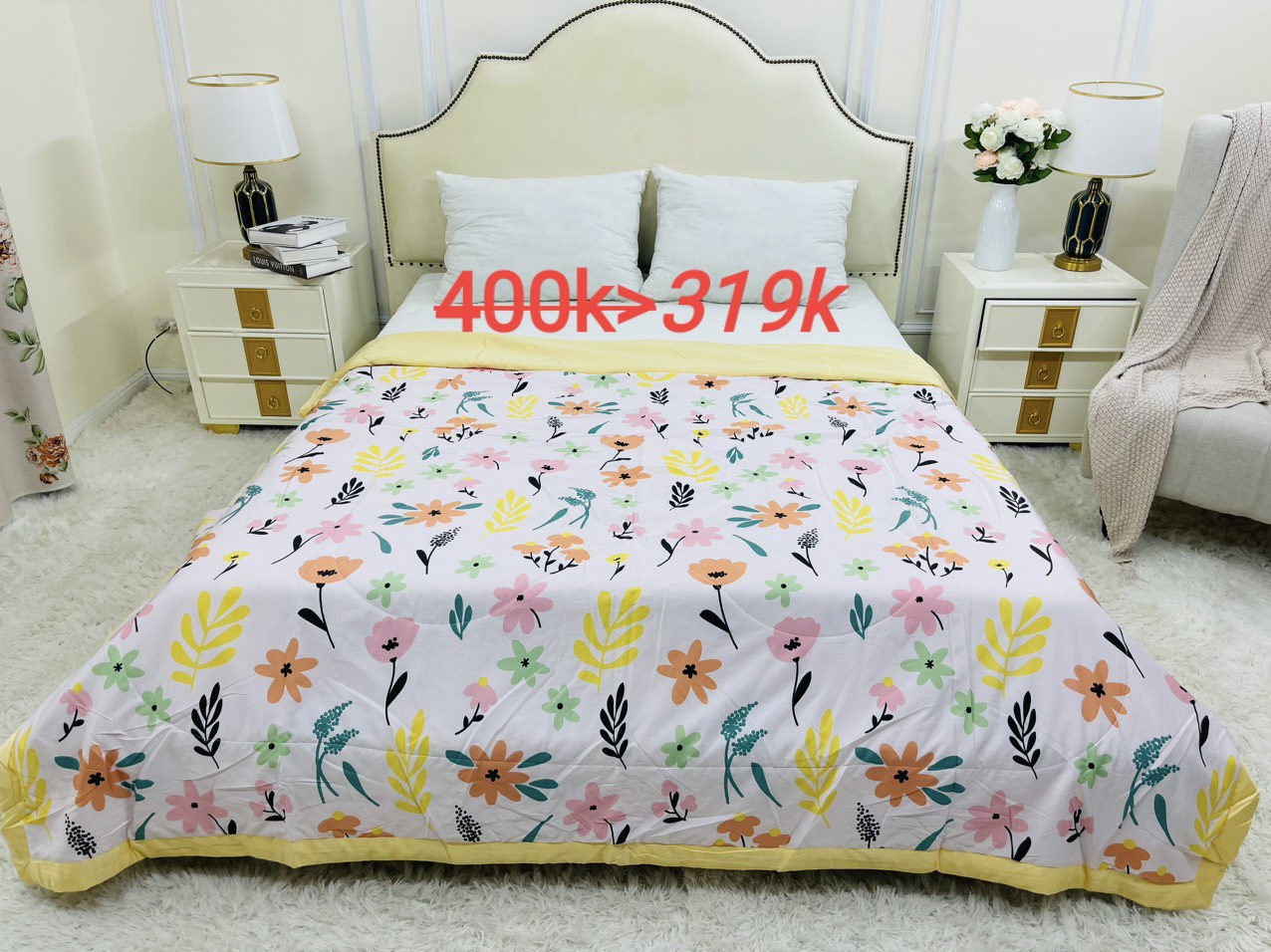 "NGÀY CỦA CHĂN LỤA HÈ" siêu Combo:Giảm 20%,mua dồn 10 cái hoàn tiền mặt 10%,bao Ship.