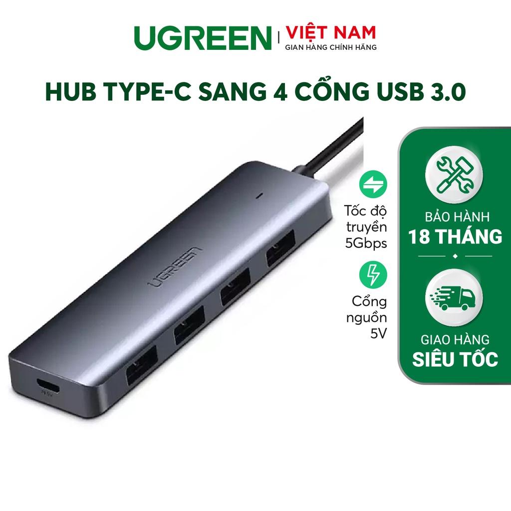 Hub USB type C USB 3.0 sang 4 cổng USB 3.0 hỗ trợ cổng nguồn Micro USB 5V CM219 CM136 hàng chính hãng