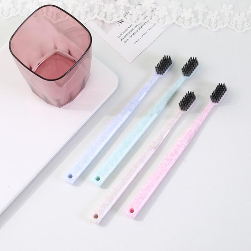 4 bàn chải đánh răng lông đen than hoạt tính ToothBrush Nhật Bản